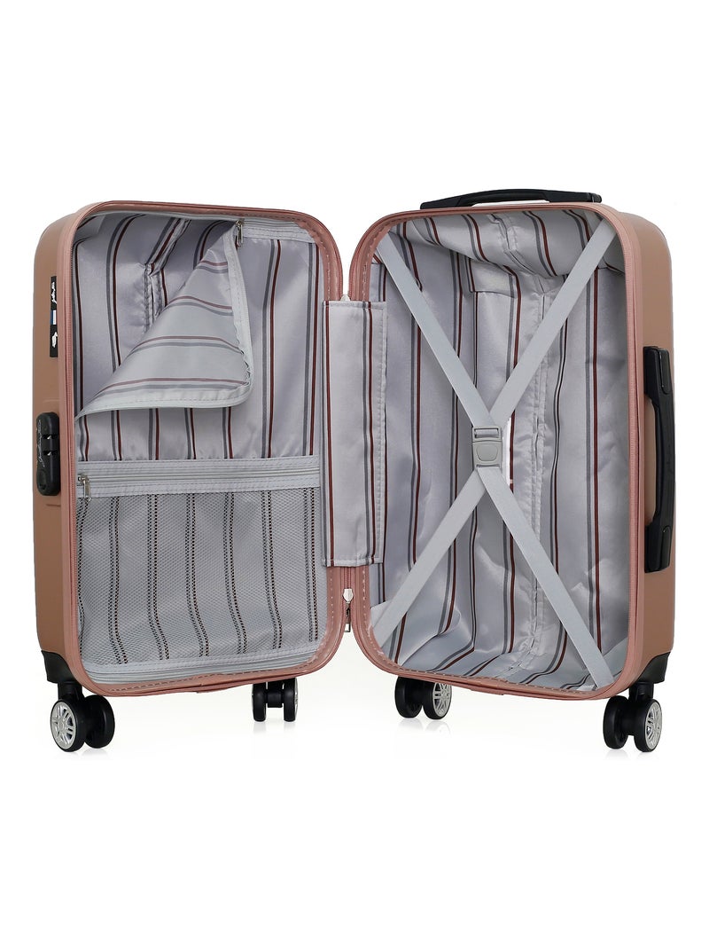 GENTLEMAN FARMER - Valise Cabine ARCHIE 55 cm 4 Roues Rose Métal - Kiabi
