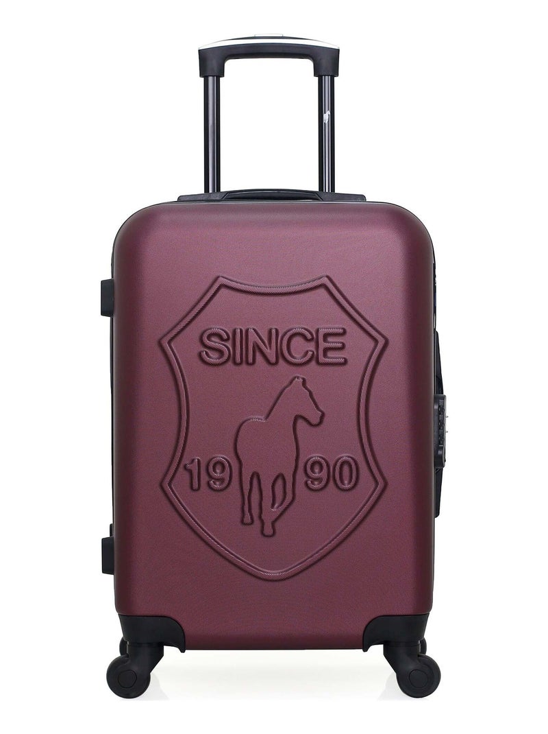 GENTLEMAN FARMER - Valise Cabine DAMON 55 cm 4 Roues Bordeaux - Kiabi