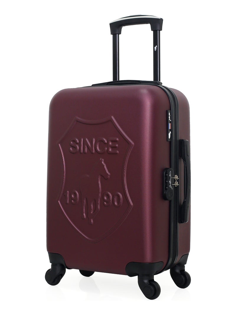 GENTLEMAN FARMER - Valise Cabine DAMON 55 cm 4 Roues Bordeaux - Kiabi
