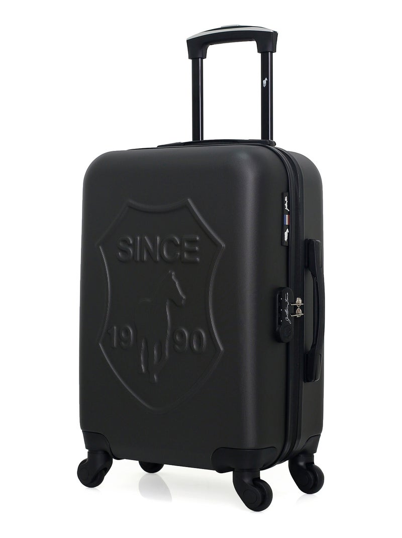 GENTLEMAN FARMER - Valise Cabine DAMON 55 cm 4 Roues Gris foncé - Kiabi