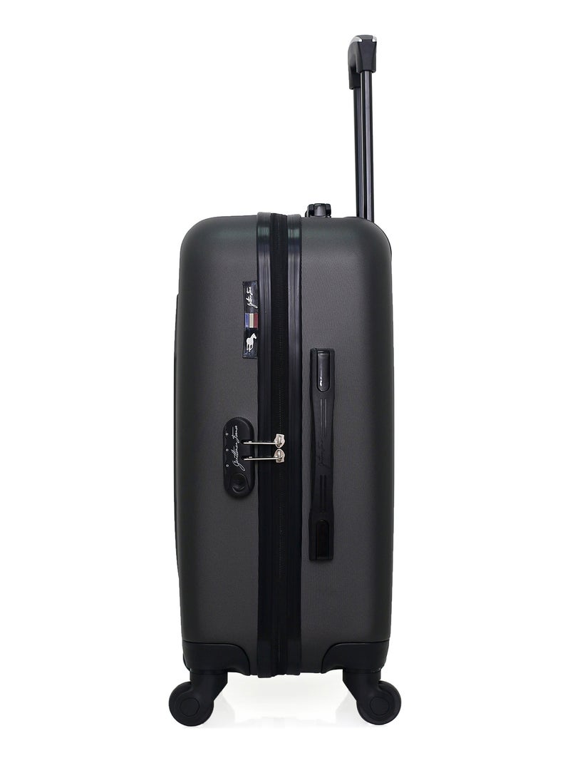 GENTLEMAN FARMER - Valise Cabine DAMON 55 cm 4 Roues Gris foncé - Kiabi