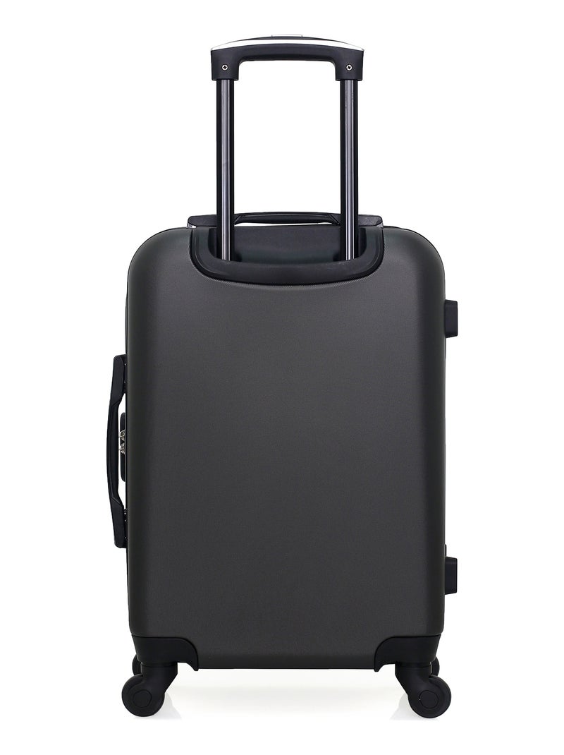 GENTLEMAN FARMER - Valise Cabine DAMON 55 cm 4 Roues Gris foncé - Kiabi