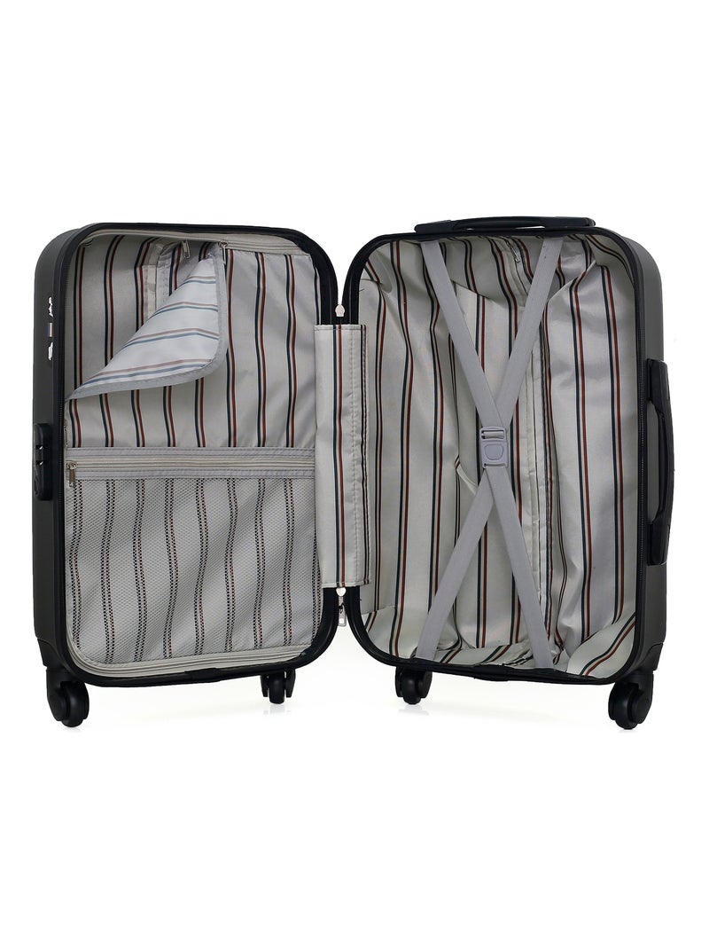 GENTLEMAN FARMER - Valise Cabine DAMON 55 cm 4 Roues Gris foncé - Kiabi