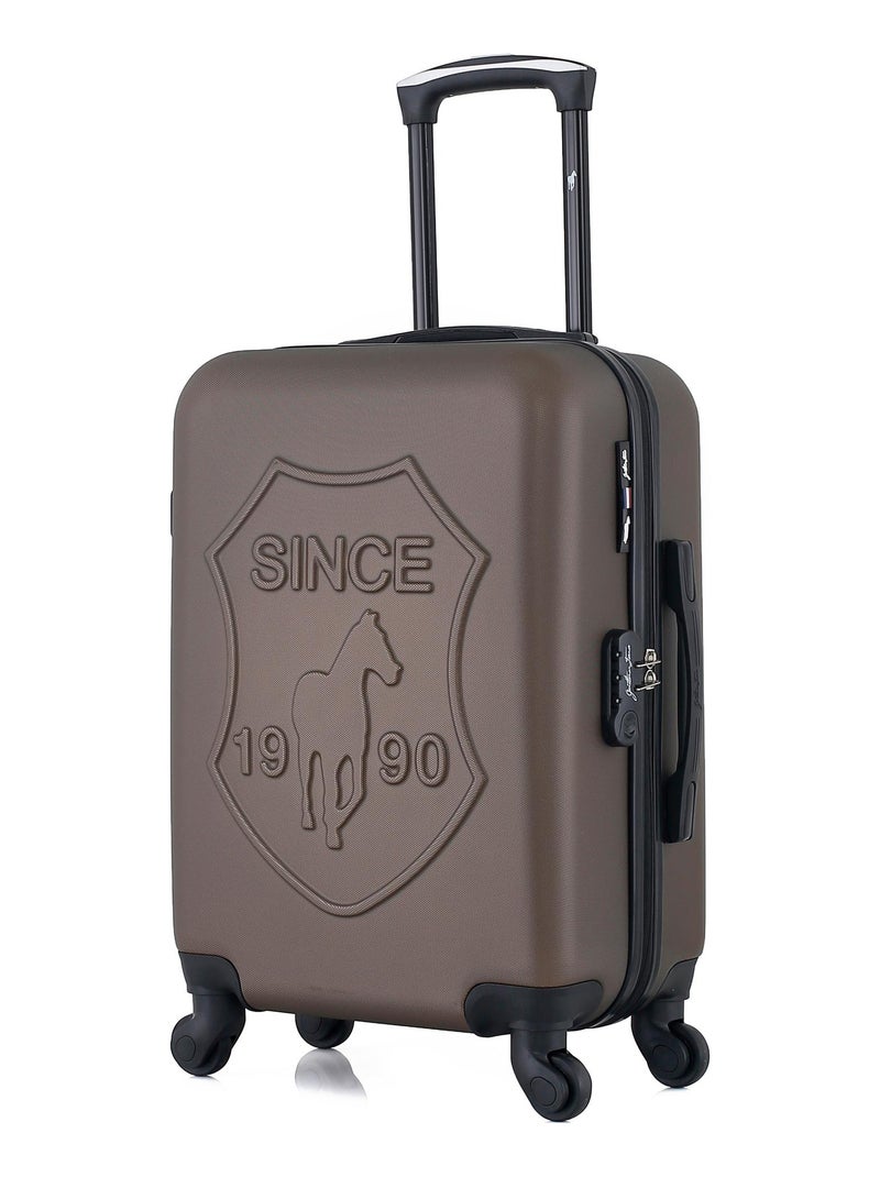 GENTLEMAN FARMER - Valise Cabine DAMON 55 cm 4 Roues Marron - Kiabi