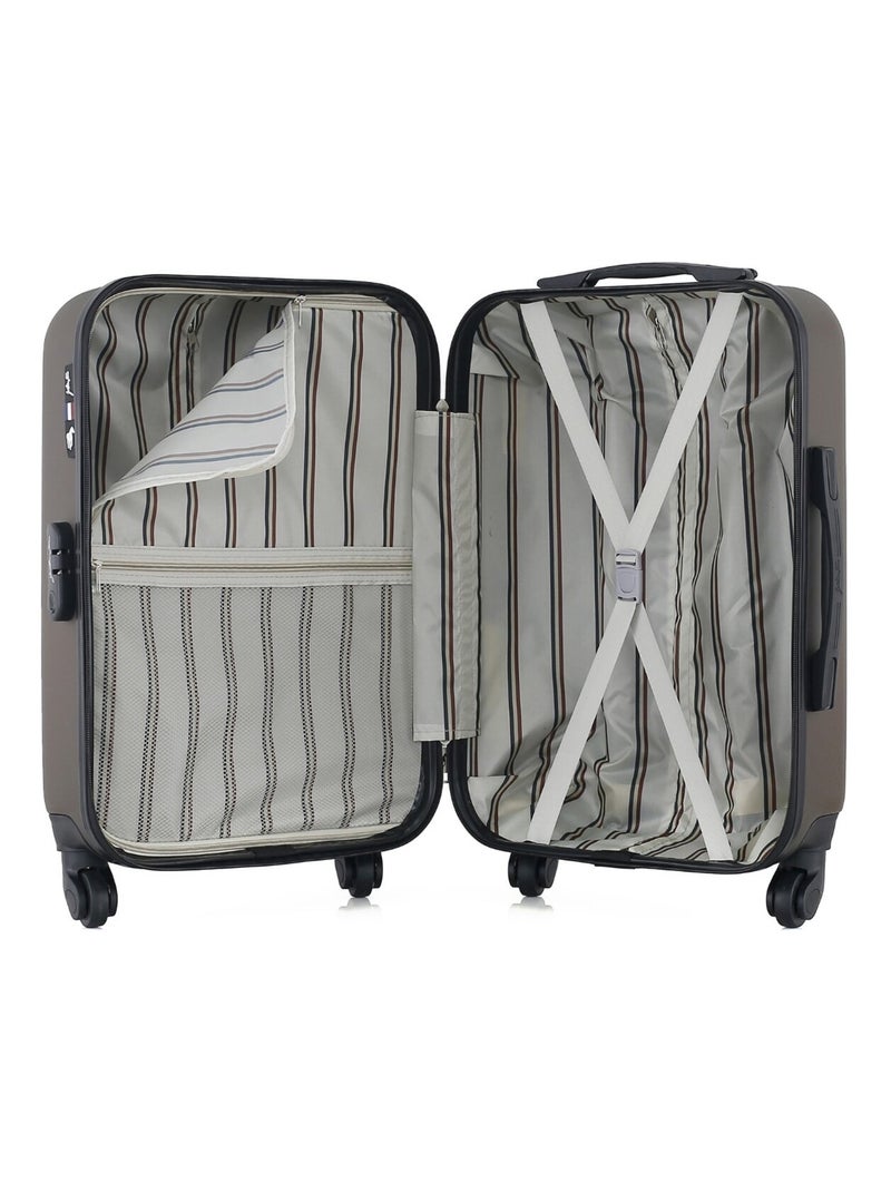 GENTLEMAN FARMER - Valise Cabine DAMON 55 cm 4 Roues Marron - Kiabi