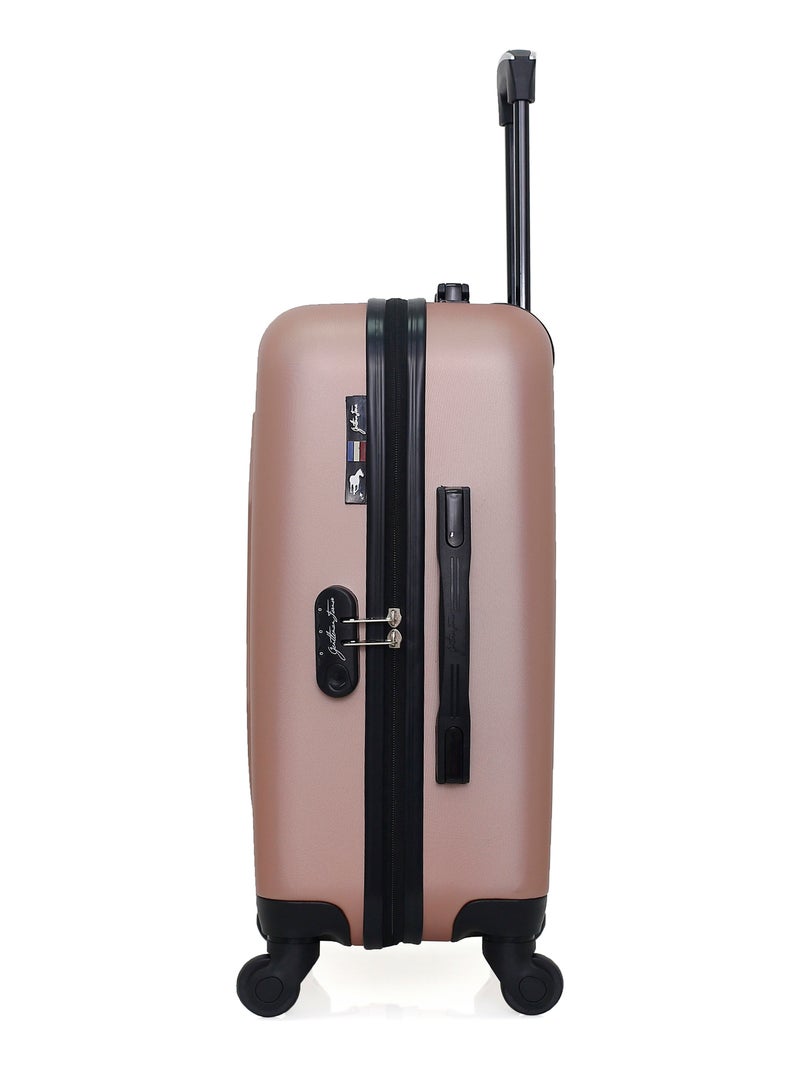 GENTLEMAN FARMER - Valise Cabine DAMON 55 cm 4 Roues Rose Métal - Kiabi