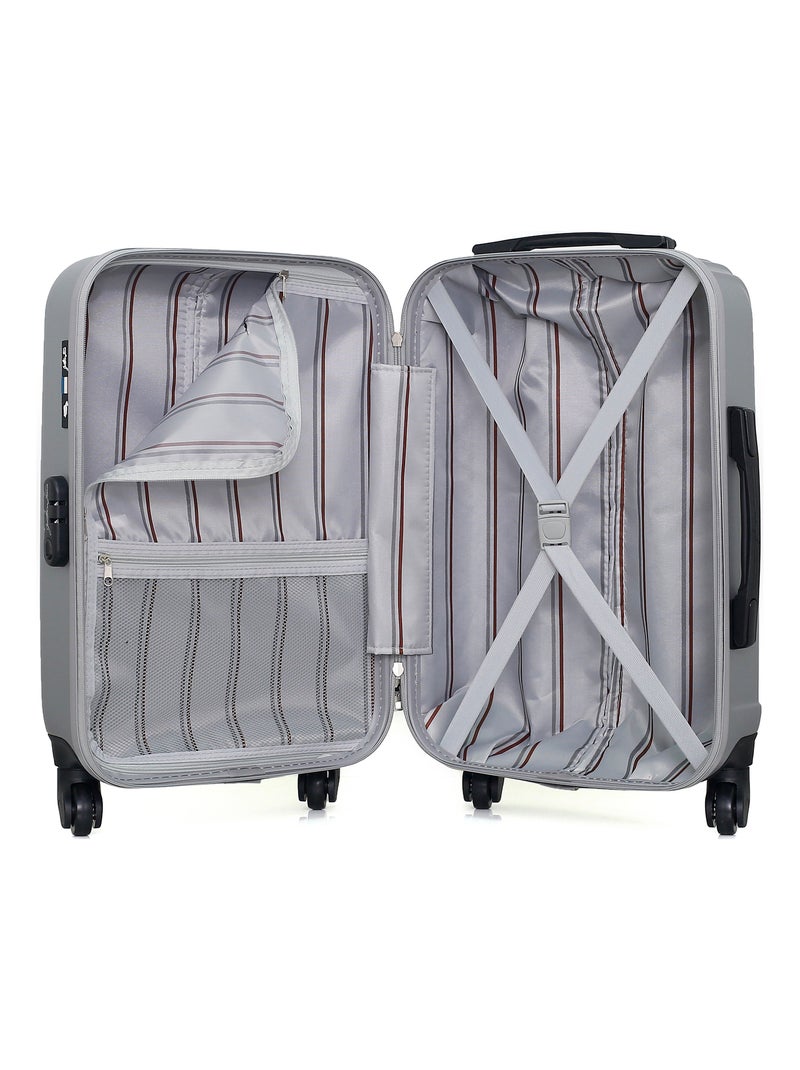 GENTLEMAN FARMER - Valise Cabine LIAM 55 cm 4 Roues Gris - Kiabi