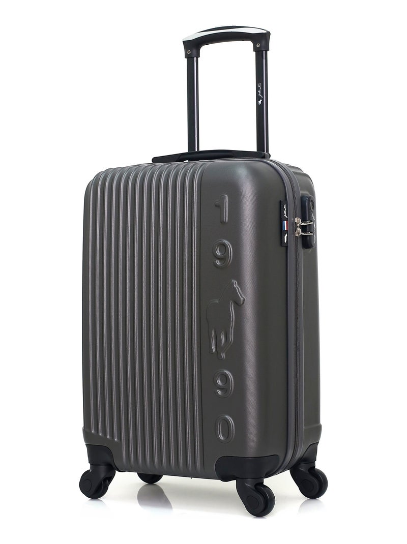 GENTLEMAN FARMER - Valise Cabine LIAM 55 cm 4 Roues Gris foncé - Kiabi