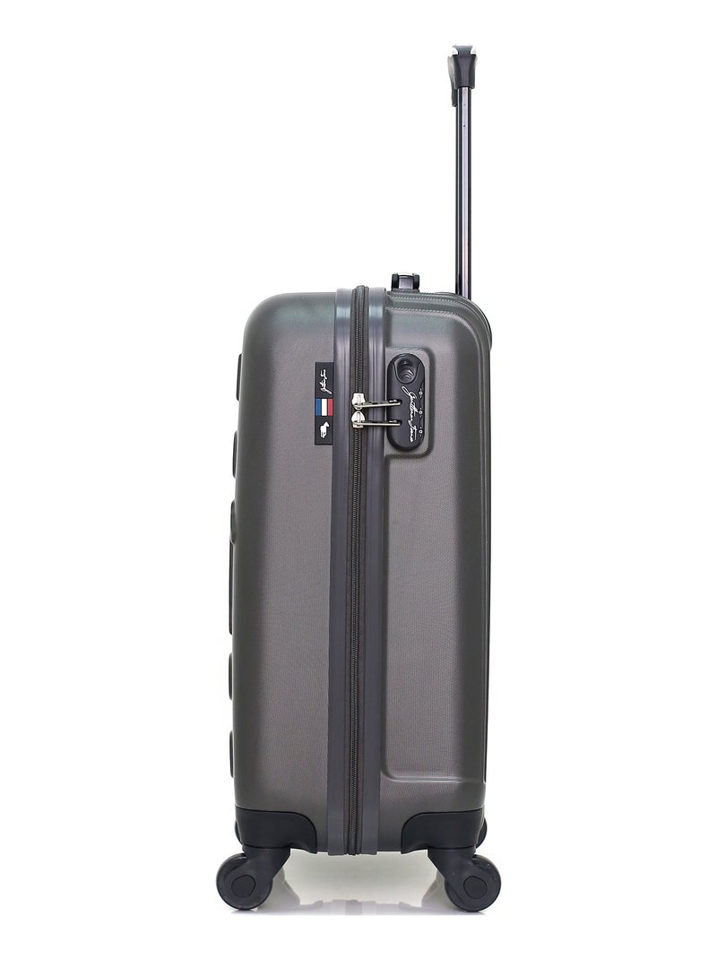 GENTLEMAN FARMER - Valise Cabine LIAM 55 cm 4 Roues Gris foncé - Kiabi