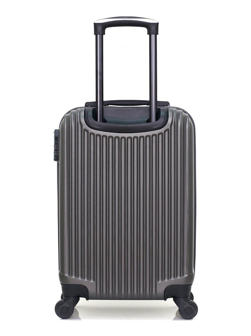 GENTLEMAN FARMER - Valise Cabine LIAM 55 cm 4 Roues Gris foncé - Kiabi