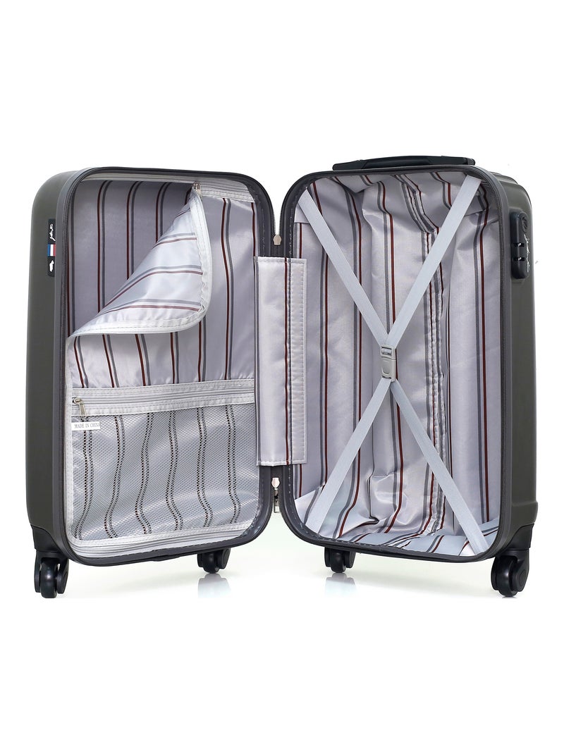 GENTLEMAN FARMER - Valise Cabine LIAM 55 cm 4 Roues Gris foncé - Kiabi