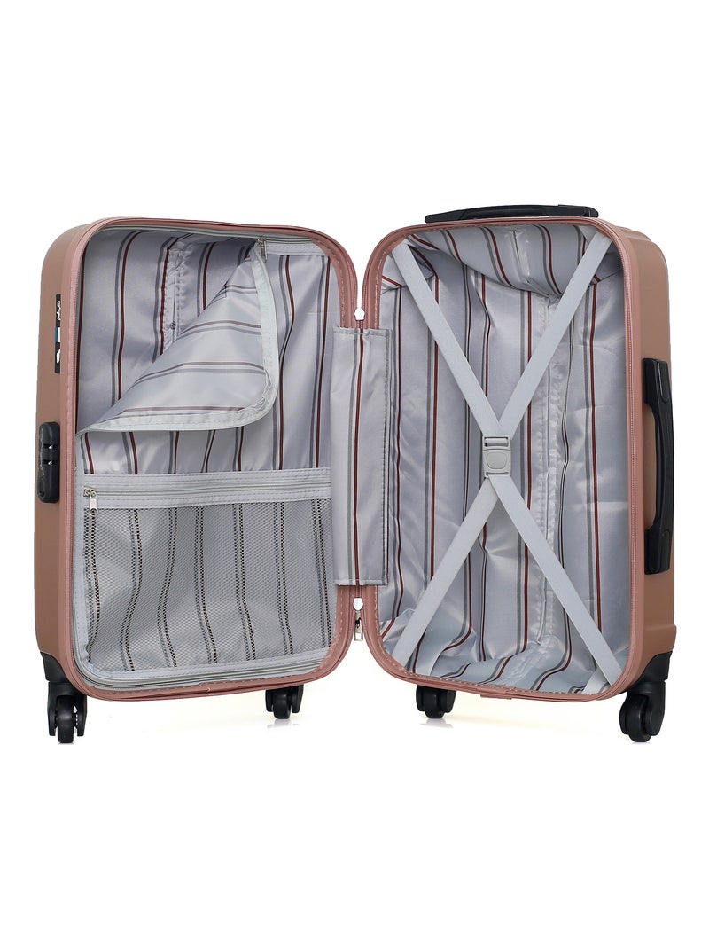 GENTLEMAN FARMER - Valise Cabine LIAM 55 cm 4 Roues Rose Métal - Kiabi