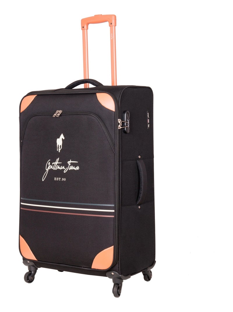 GENTLEMAN FARMER - Valise Cabine MATTHEW 57 cm 4 Roues Noir - Kiabi