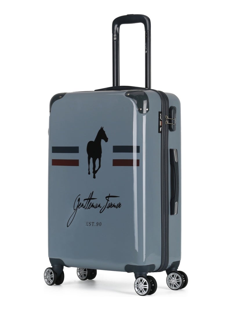 GENTLEMAN FARMER - Valise Cabine STUART 55 cm 4 Roues Gris foncé - Kiabi