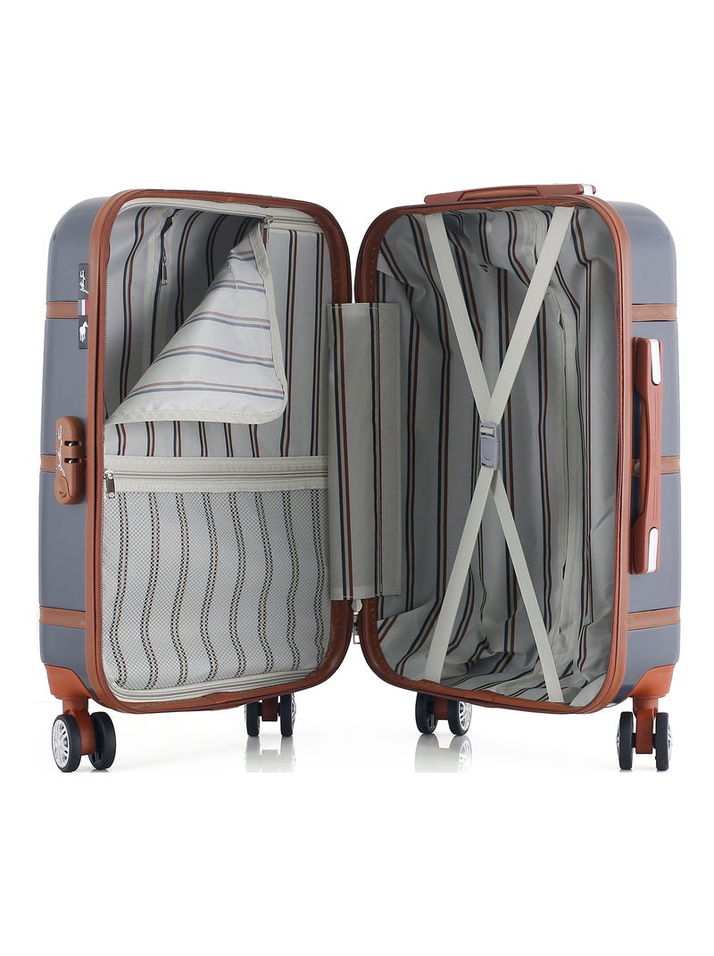GENTLEMAN FARMER - Valise Cabine WALTER 55 cm 4 Roues Gris foncé - Kiabi