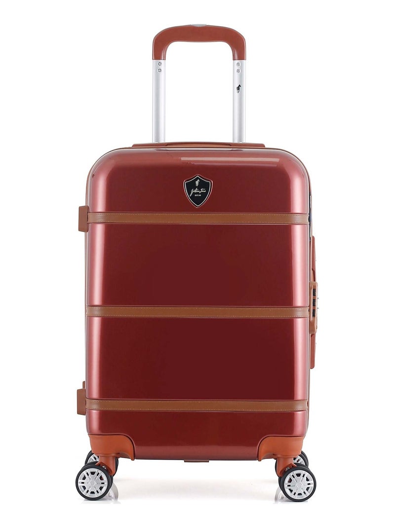 GENTLEMAN FARMER - Valise Cabine WALTER 55 cm 4 Roues Rouge foncé - Kiabi