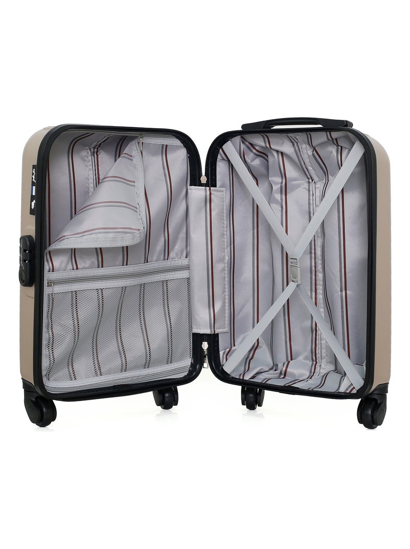 GENTLEMAN FARMER - Valise Cabine XS DALE-E 50 cm 4 Roues Beige - Kiabi