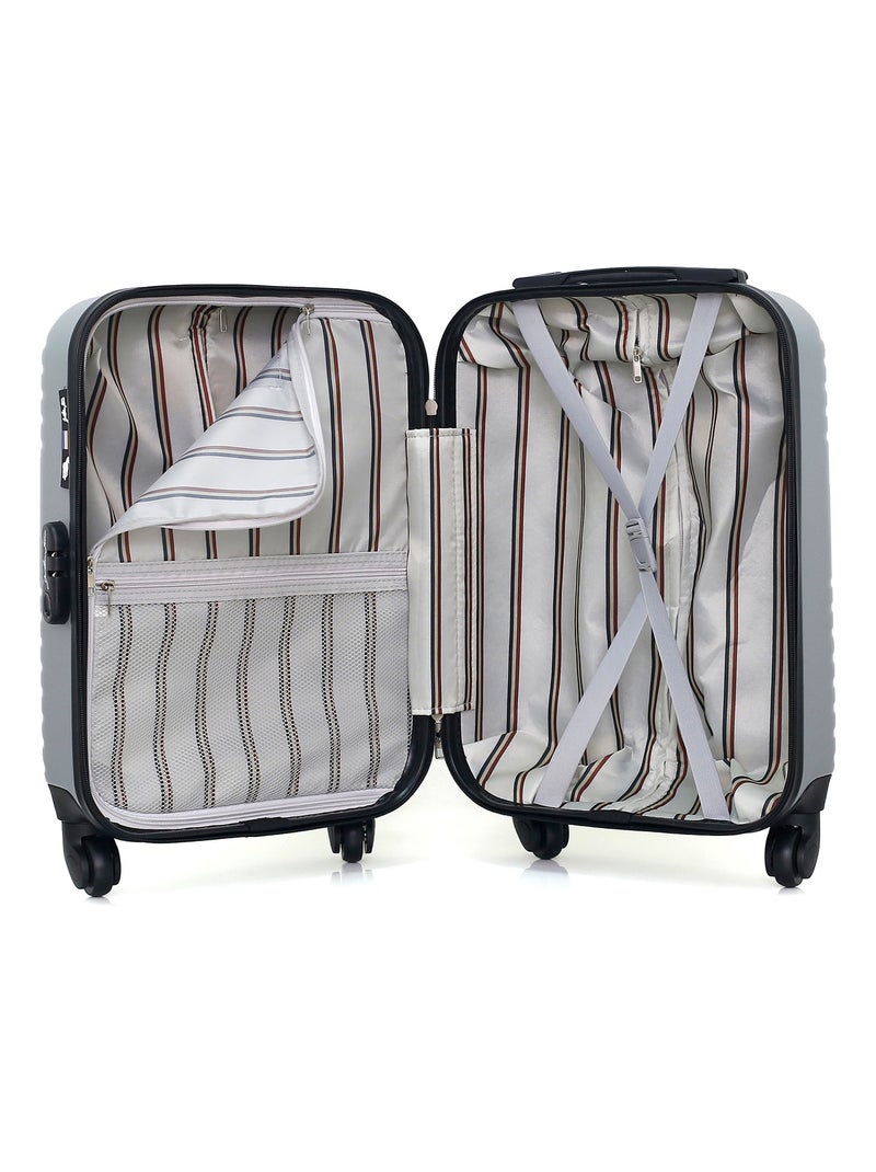 GENTLEMAN FARMER - Valise Cabine XS FRED-E 50 cm 4 Roues Gris - Kiabi