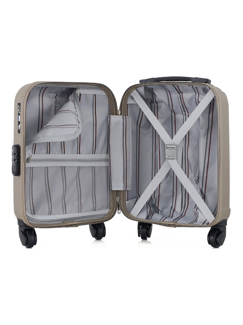GENTLEMAN FARMER - Valise Cabine XXS LIAM 46 cm 4 Roues Beige - Kiabi