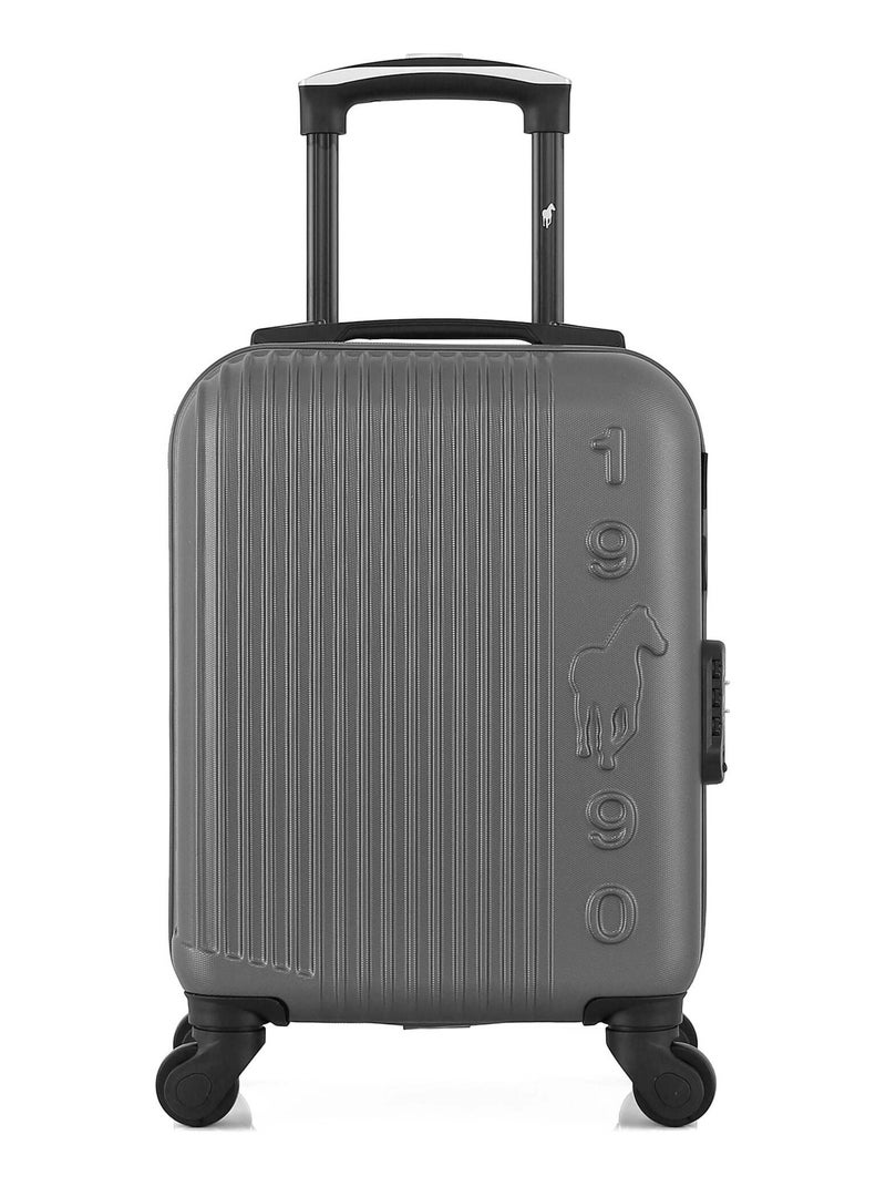 GENTLEMAN FARMER - Valise Cabine XXS LIAM 46 cm 4 Roues Gris foncé - Kiabi