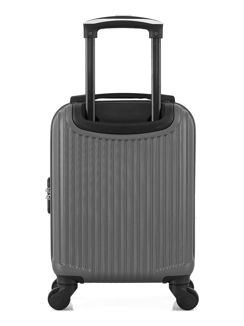 GENTLEMAN FARMER - Valise Cabine XXS LIAM 46 cm 4 Roues Gris foncé - Kiabi