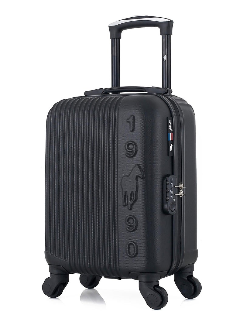 GENTLEMAN FARMER - Valise Cabine XXS LIAM 46 cm 4 Roues Noir - Kiabi