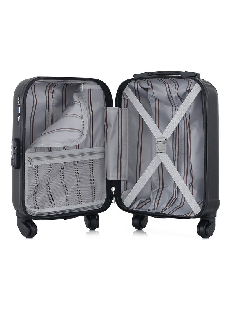 GENTLEMAN FARMER - Valise Cabine XXS LIAM 46 cm 4 Roues Noir - Kiabi