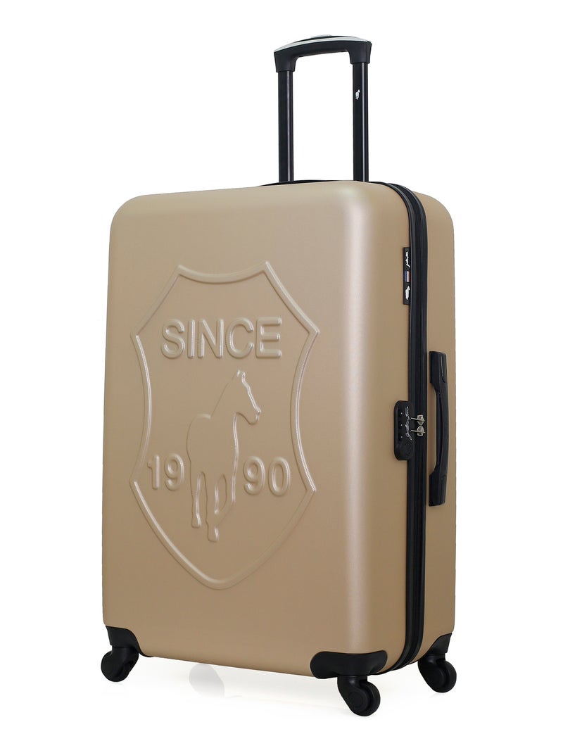 GENTLEMAN FARMER - Valise Grand Format ABS DAMON 4 Roues 75 cm Beige - Kiabi