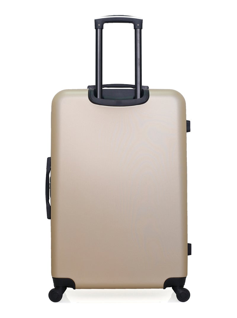 GENTLEMAN FARMER - Valise Grand Format ABS DAMON 4 Roues 75 cm Beige - Kiabi