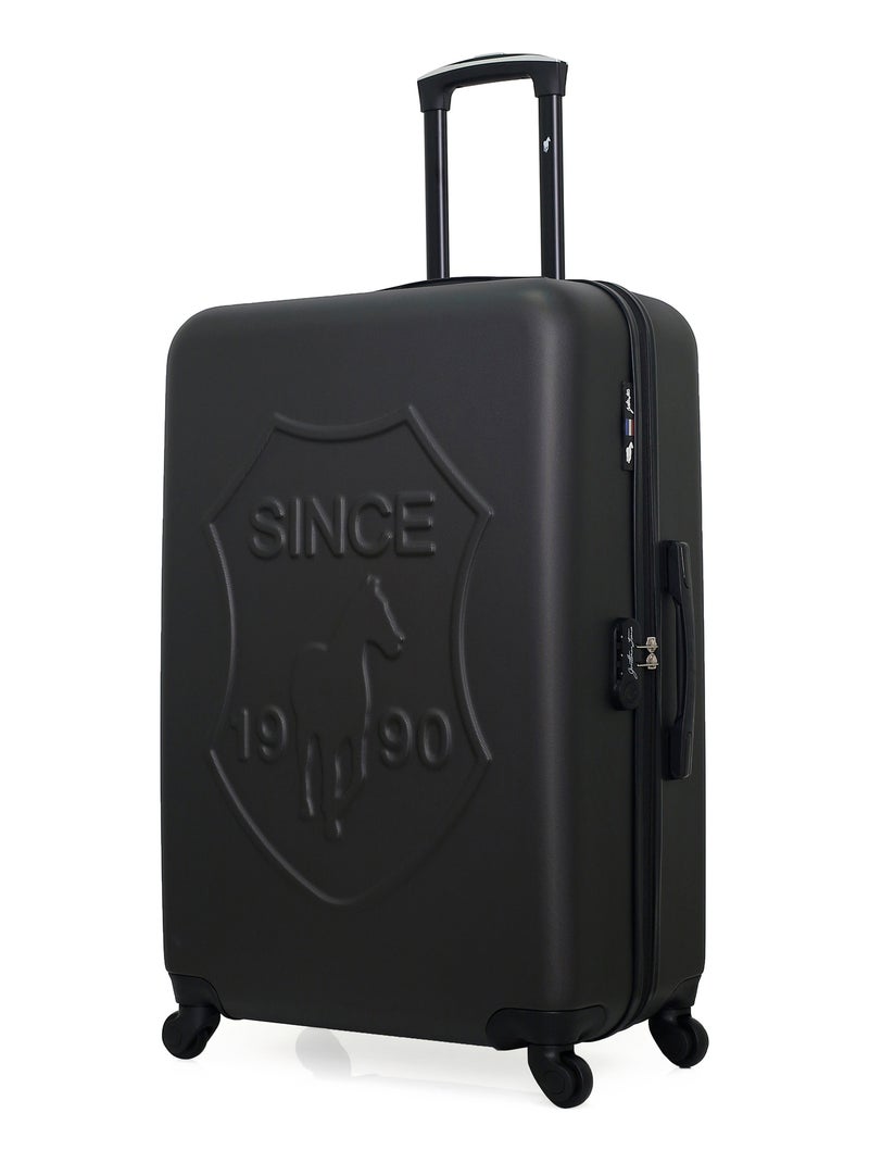 GENTLEMAN FARMER - Valise Grand Format ABS DAMON 4 Roues 75 cm Gris foncé - Kiabi