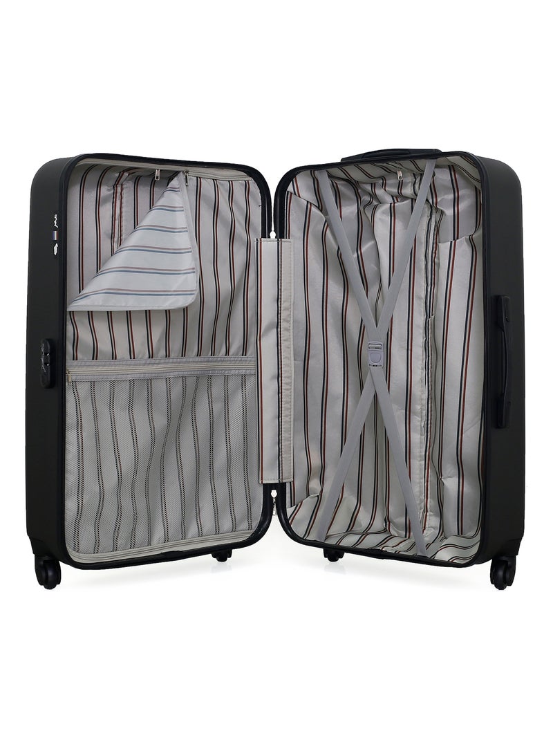 GENTLEMAN FARMER - Valise Grand Format ABS DAMON 4 Roues 75 cm Gris foncé - Kiabi
