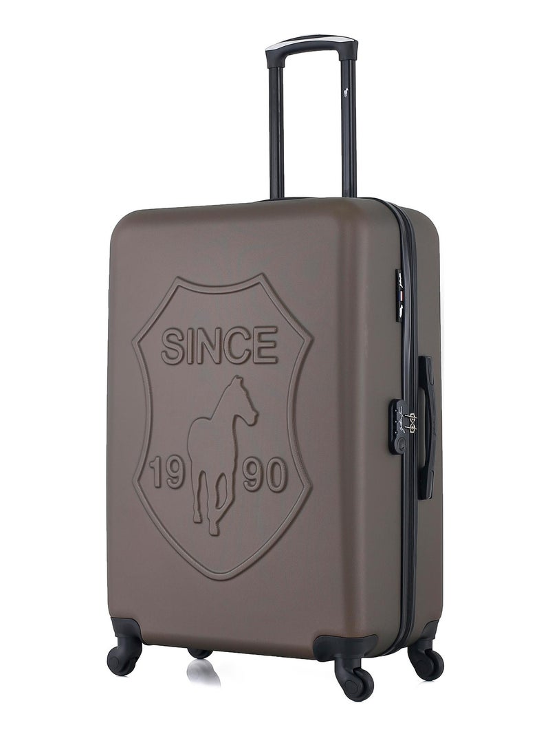 GENTLEMAN FARMER - Valise Grand Format ABS DAMON 4 Roues 75 cm Marron - Kiabi