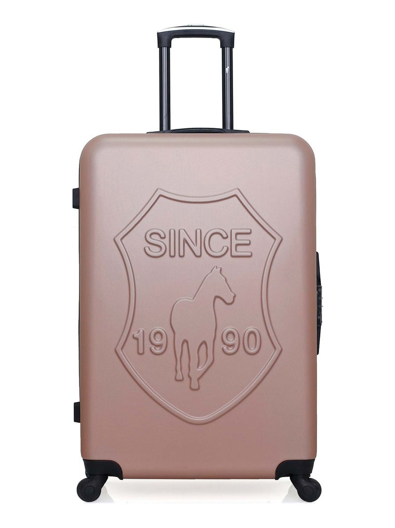 GENTLEMAN FARMER - Valise Grand Format ABS DAMON 4 Roues 75 cm Rose clair - Kiabi