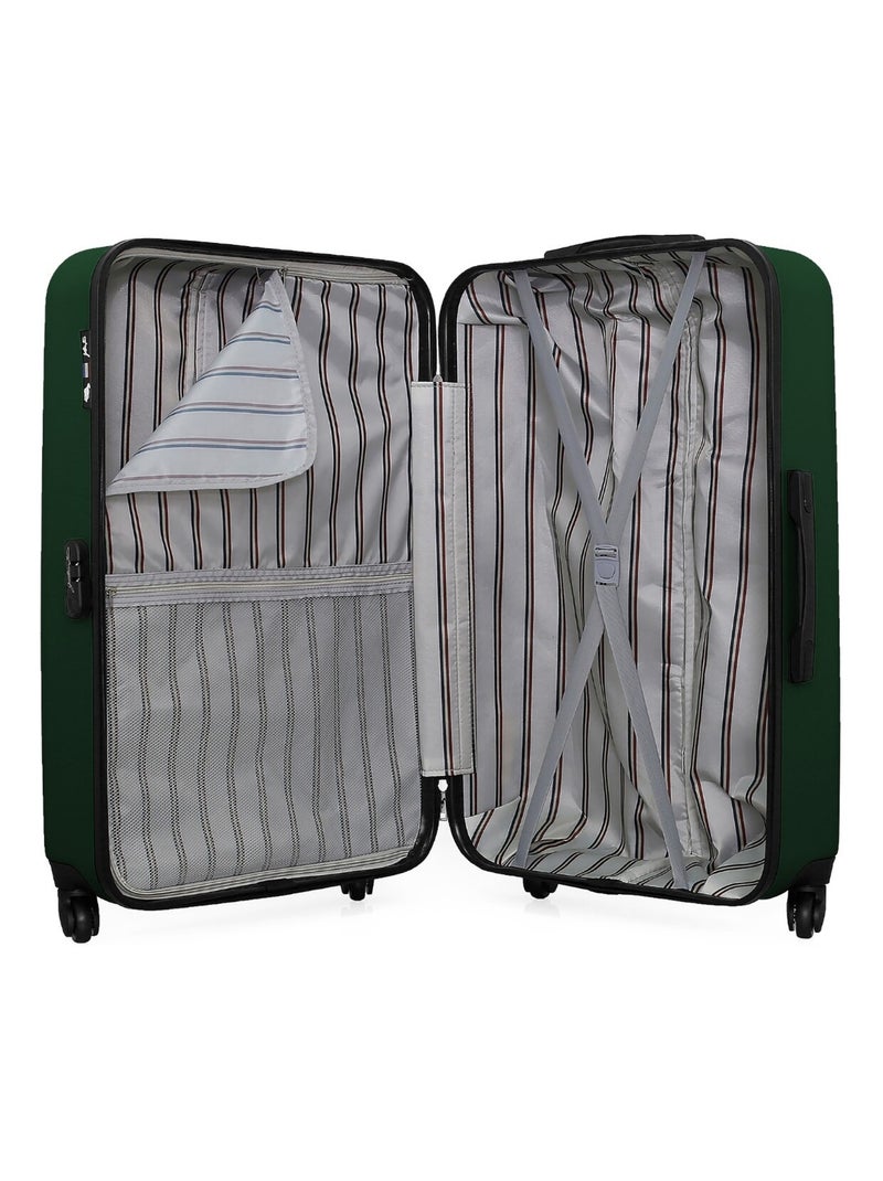 GENTLEMAN FARMER - Valise Grand Format ABS DAMON 4 Roues 75 cm Vert foncé - Kiabi