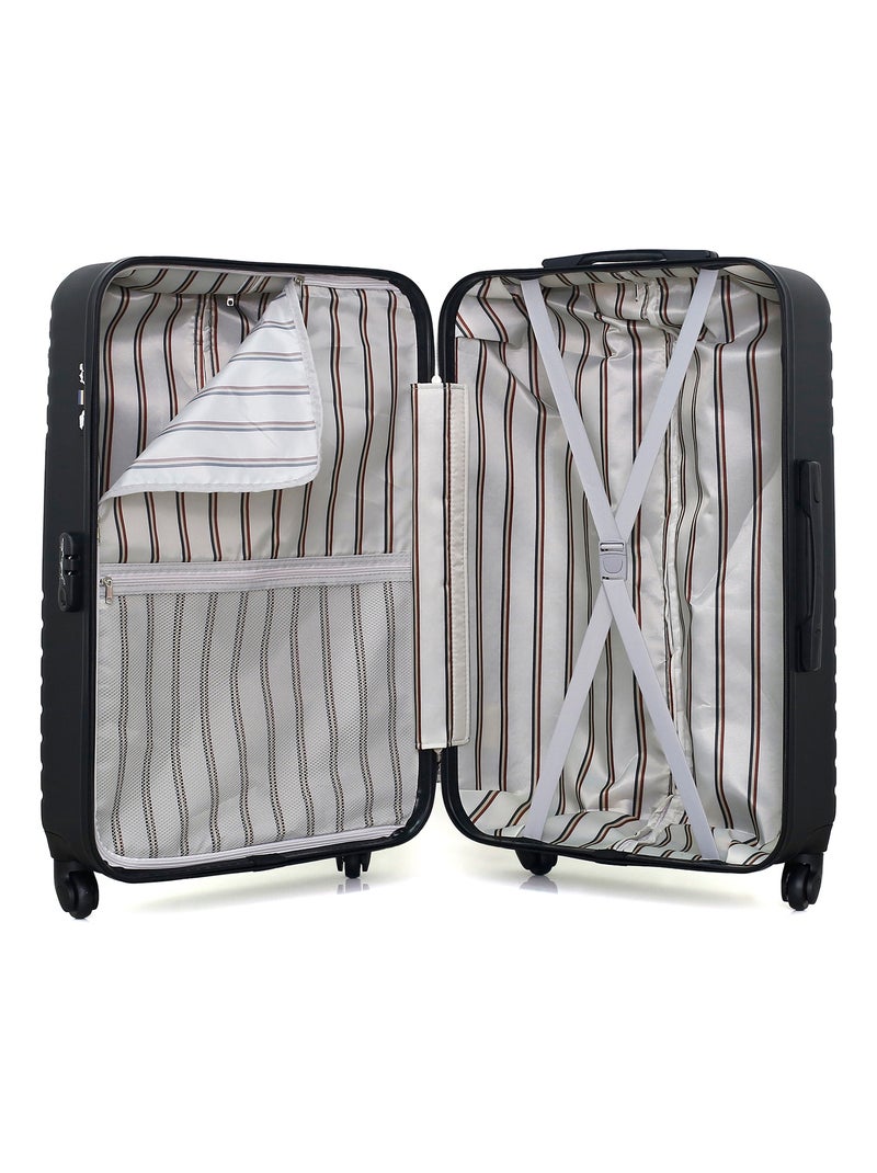 GENTLEMAN FARMER - VALISE GRAND FORMAT ABS FRED-A 4 ROUES 70 CM Noir - Kiabi