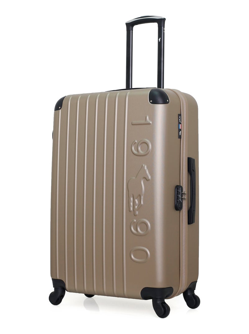 GENTLEMAN FARMER - Valise Grand Format ABS PORTER 4 Roues 75 cm Beige - Kiabi