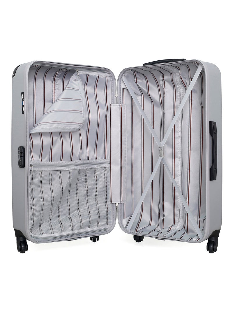 GENTLEMAN FARMER - Valise Grand Format ABS PORTER 4 Roues 75 cm Gris - Kiabi