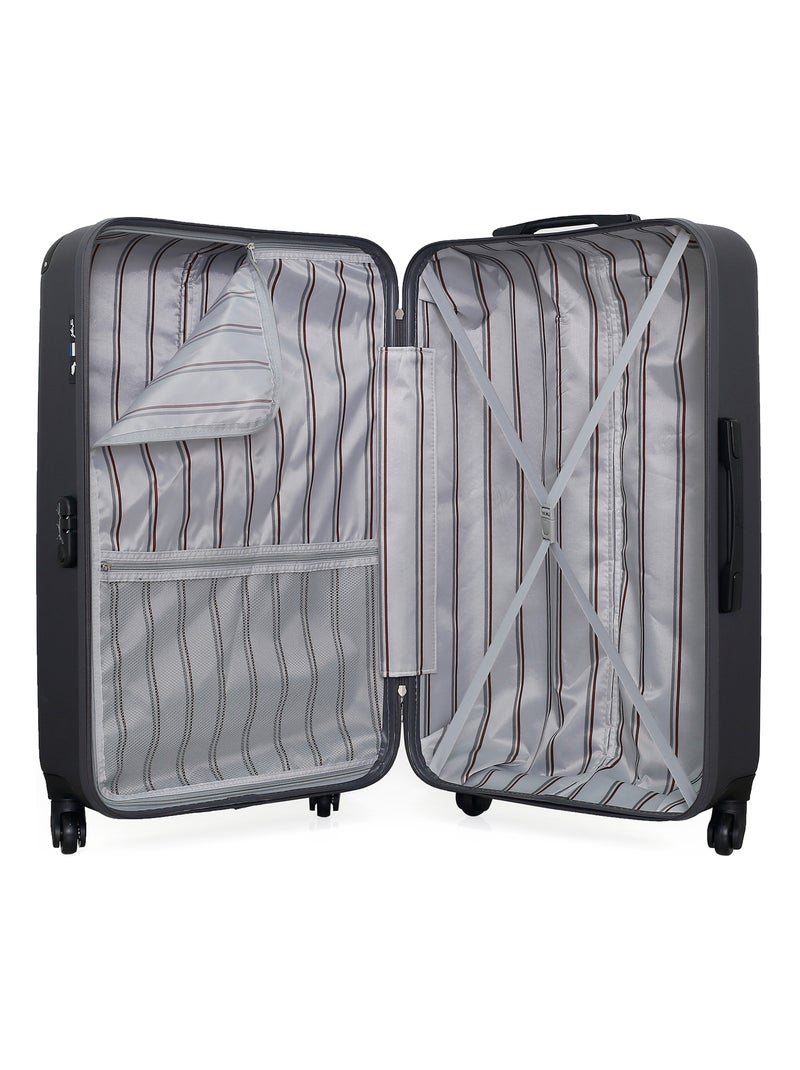 GENTLEMAN FARMER - Valise Grand Format ABS PORTER 4 Roues 75 cm Gris foncé - Kiabi