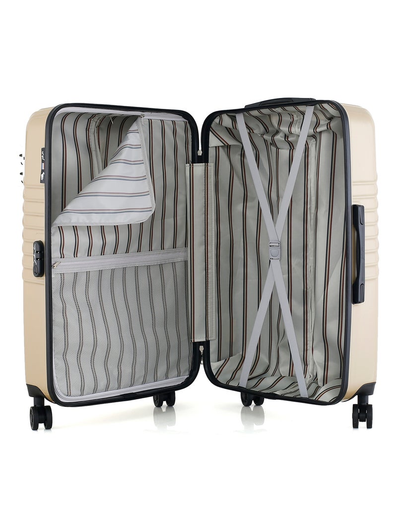 GENTLEMAN FARMER - Valise Grand Format ABS/PC PETER 4 Roues 75 cm Beige - Kiabi