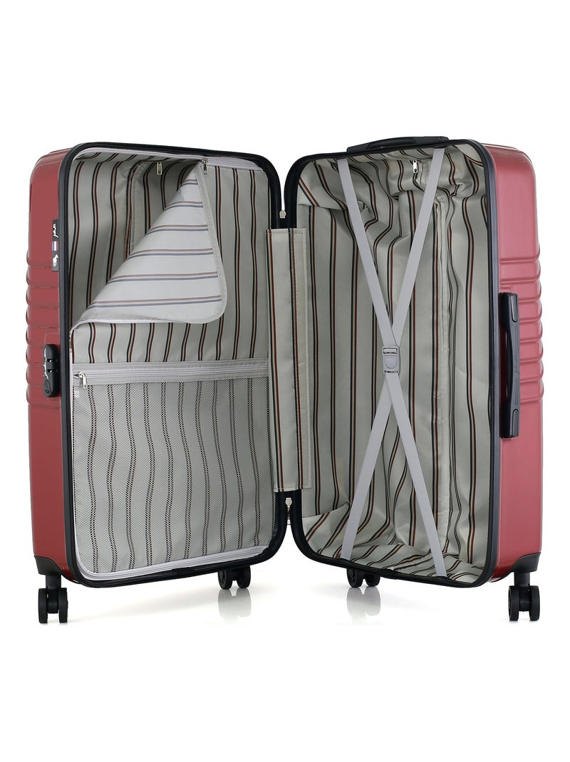 GENTLEMAN FARMER - Valise Grand Format ABS/PC PETER 4 Roues 75 cm Bordeaux - Kiabi
