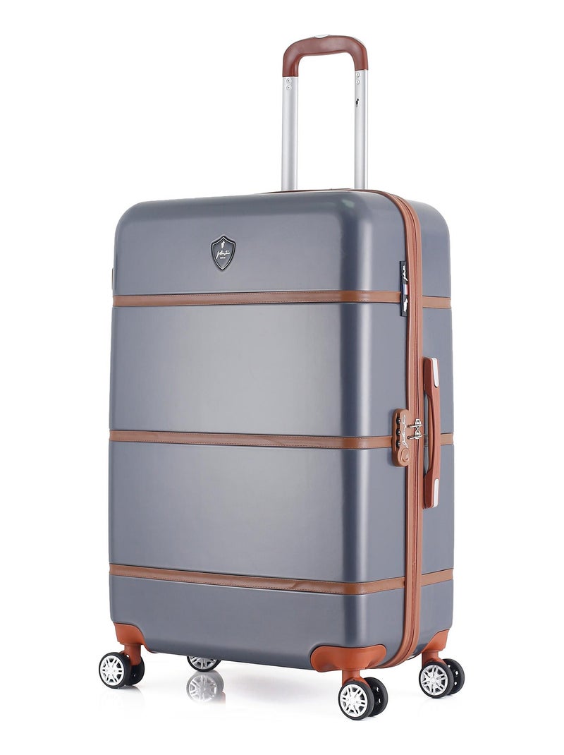 GENTLEMAN FARMER - Valise Grand Format ABS/PC WALTER 4 Roues 75 cm Gris foncé - Kiabi