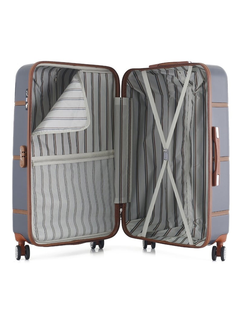 GENTLEMAN FARMER - Valise Grand Format ABS/PC WALTER 4 Roues 75 cm Gris foncé - Kiabi