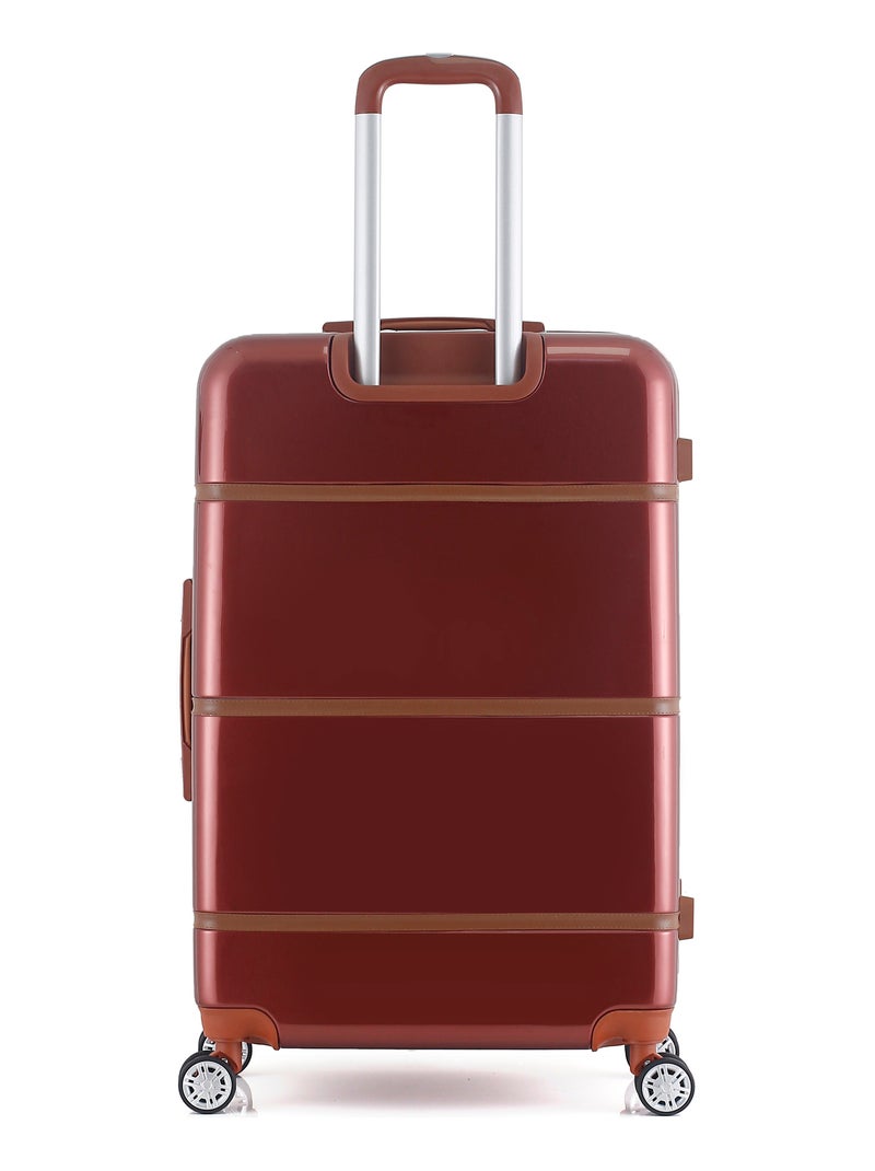 GENTLEMAN FARMER - Valise Grand Format ABS/PC WALTER 4 Roues 75 cm Rouge - Kiabi