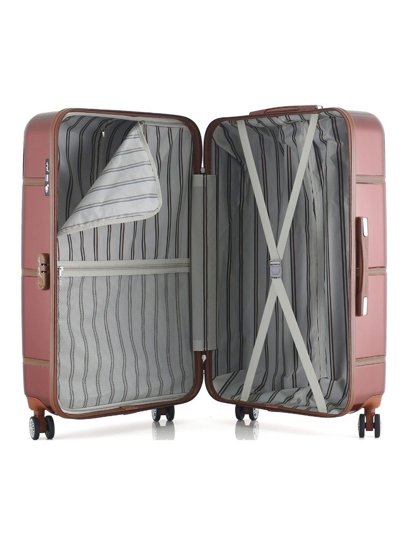 GENTLEMAN FARMER - Valise Grand Format ABS/PC WALTER 4 Roues 75 cm Rouge - Kiabi