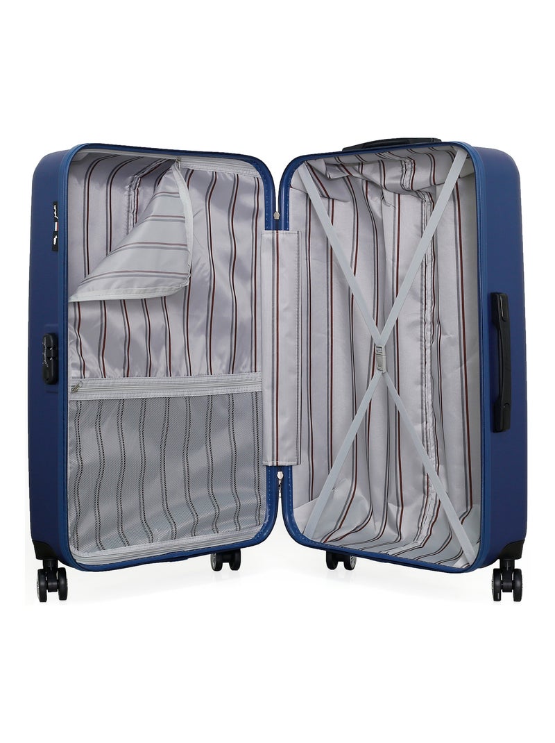 GENTLEMAN FARMER - Valise Grand Format ARCHIE 75 cm 4 Roues Bleu Bleu marine - Kiabi