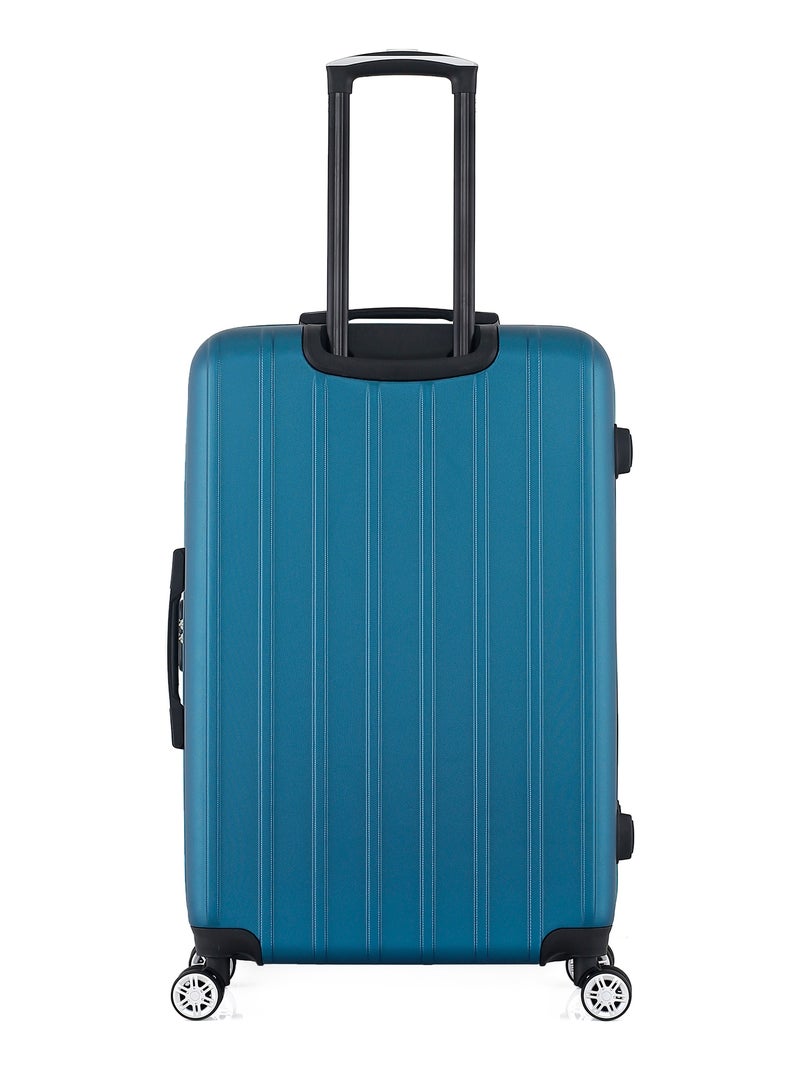 GENTLEMAN FARMER - Valise Grand Format ARCHIE 75 cm 4 Roues Bleu paon - Kiabi