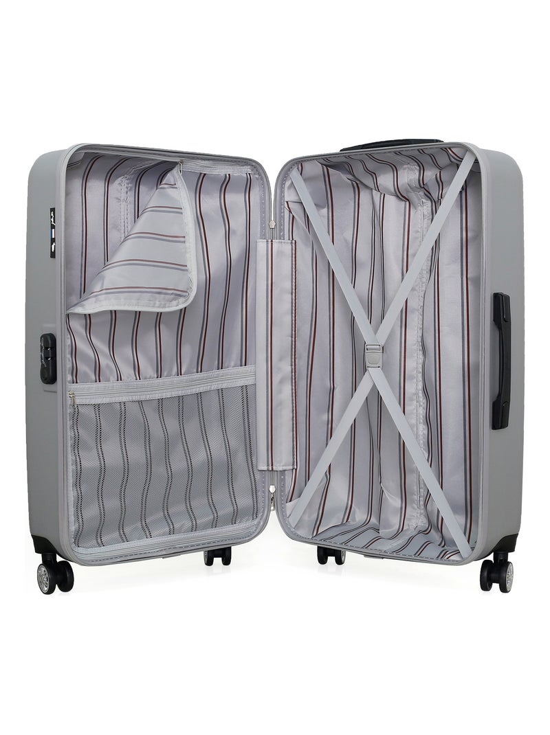 GENTLEMAN FARMER - Valise Grand Format ARCHIE 75 cm 4 Roues Gris - Kiabi