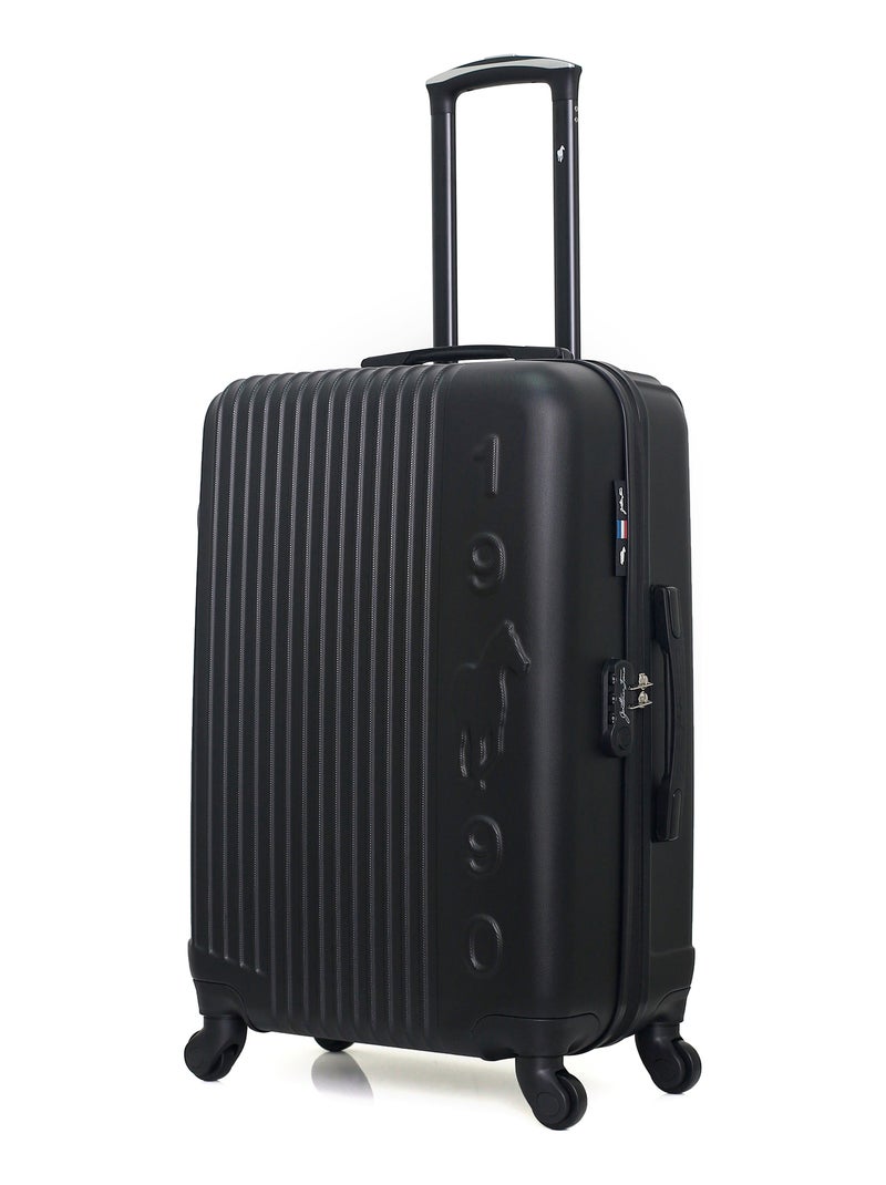 GENTLEMAN FARMER - Valise Weekend ABS LIAM 4 Roues 65 cm Noir - Kiabi