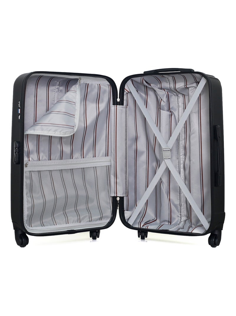 GENTLEMAN FARMER - Valise Weekend ABS LIAM 4 Roues 65 cm Noir - Kiabi