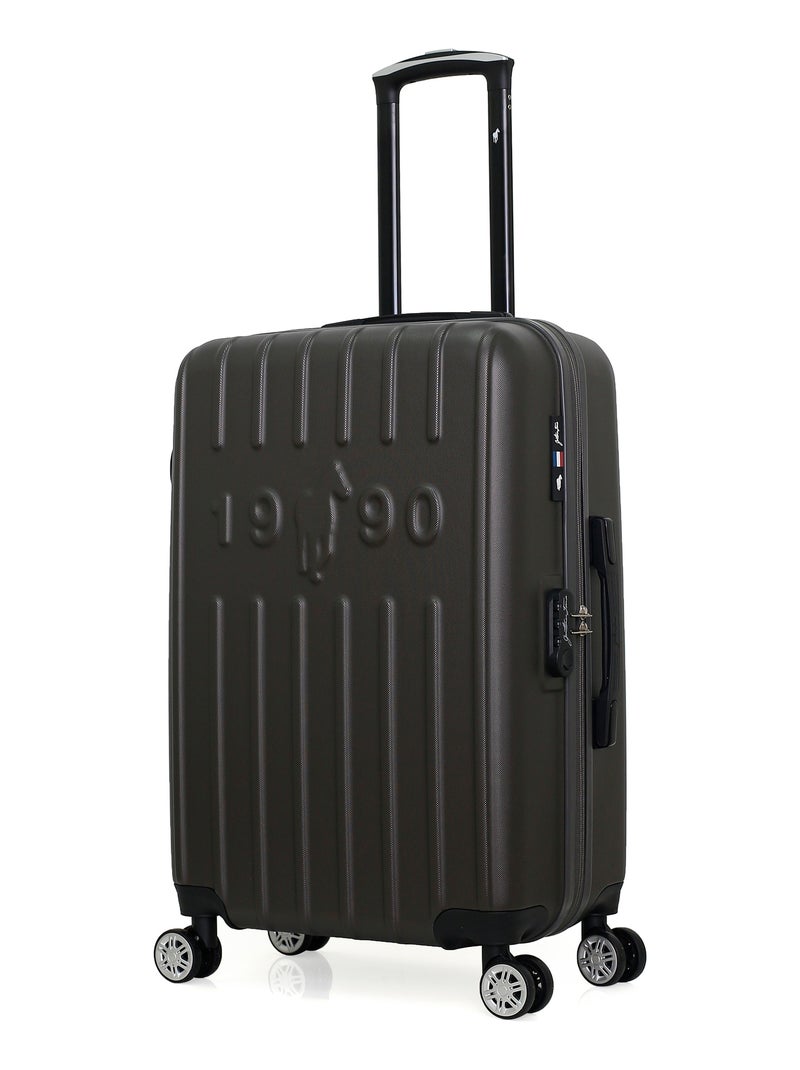 GENTLEMAN FARMER - Valise Weekend ARCHIE 65 cm 4 Roues Gris foncé - Kiabi